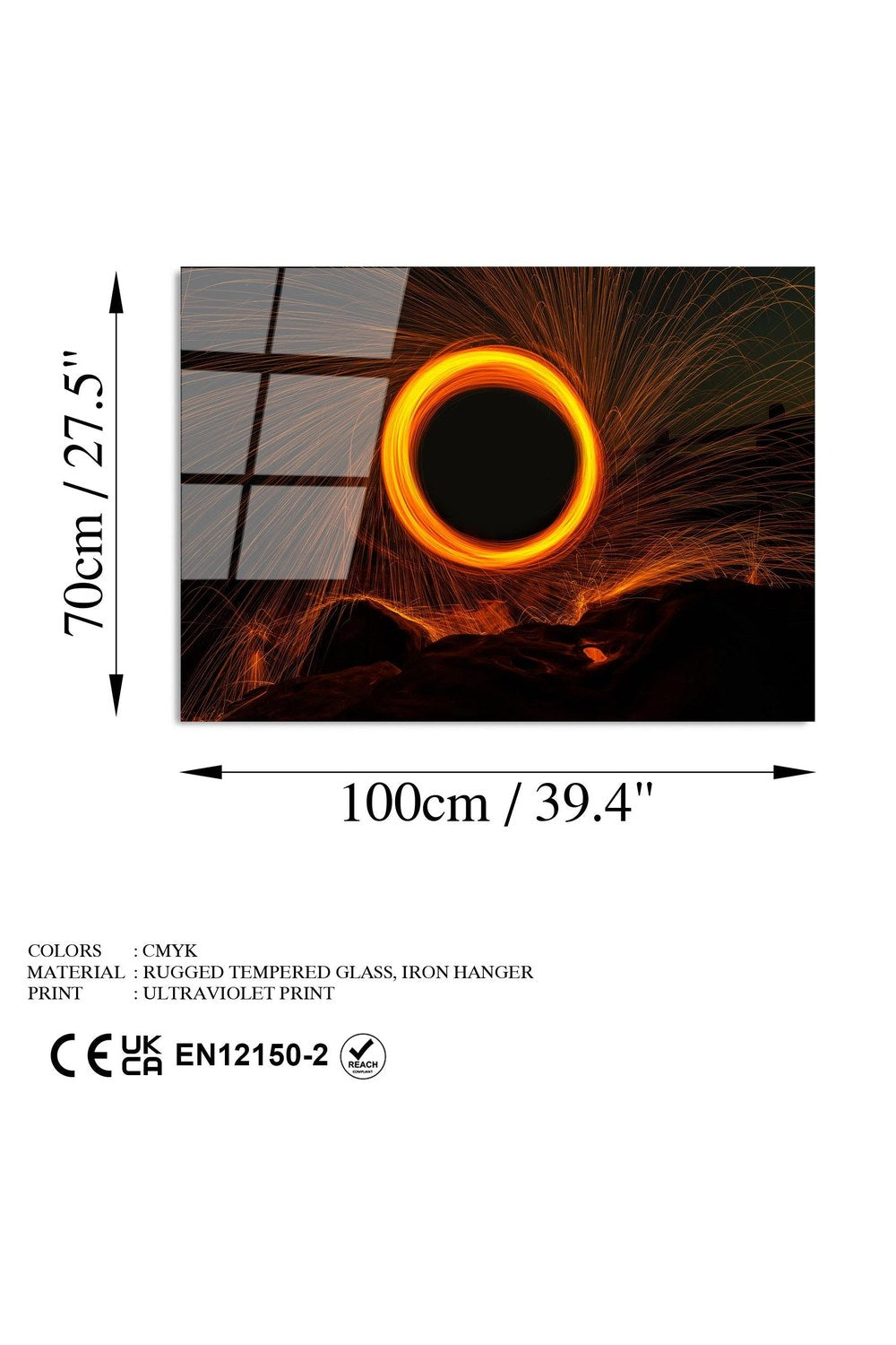 Uv-089 Baskılı Cam Dikdörtgen Duvar Tablosu - 7