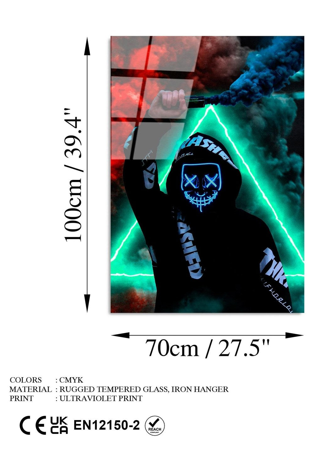 Uv-076 Baskılı Cam Dikdörtgen Duvar Tablosu - 7