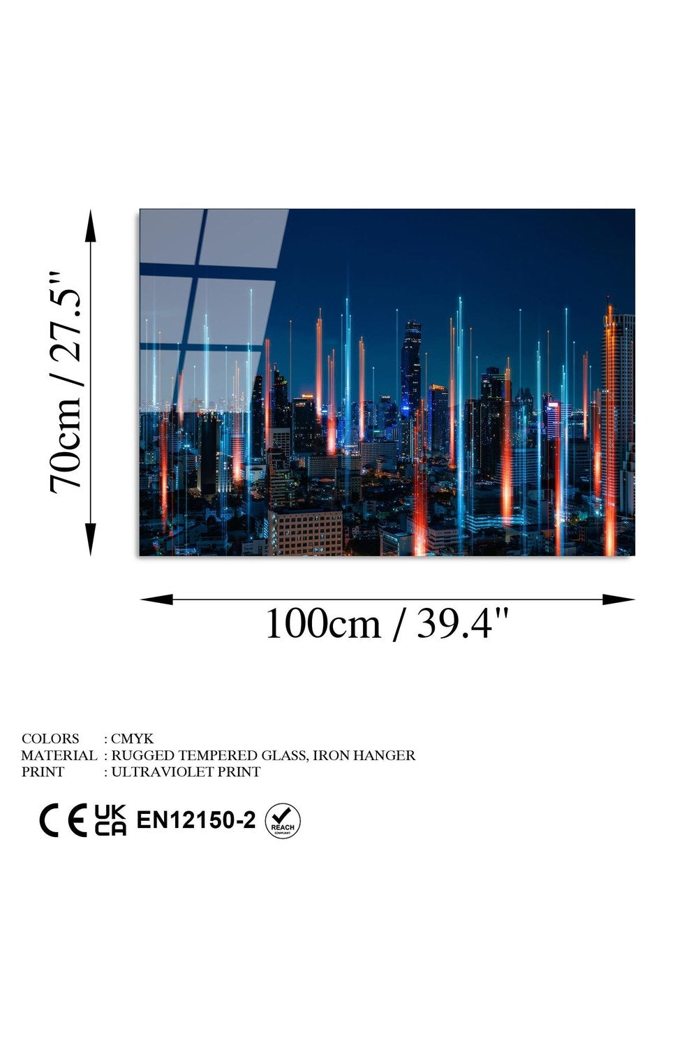 Uv-046 Baskılı Cam Dikdörtgen Duvar Tablosu - 7