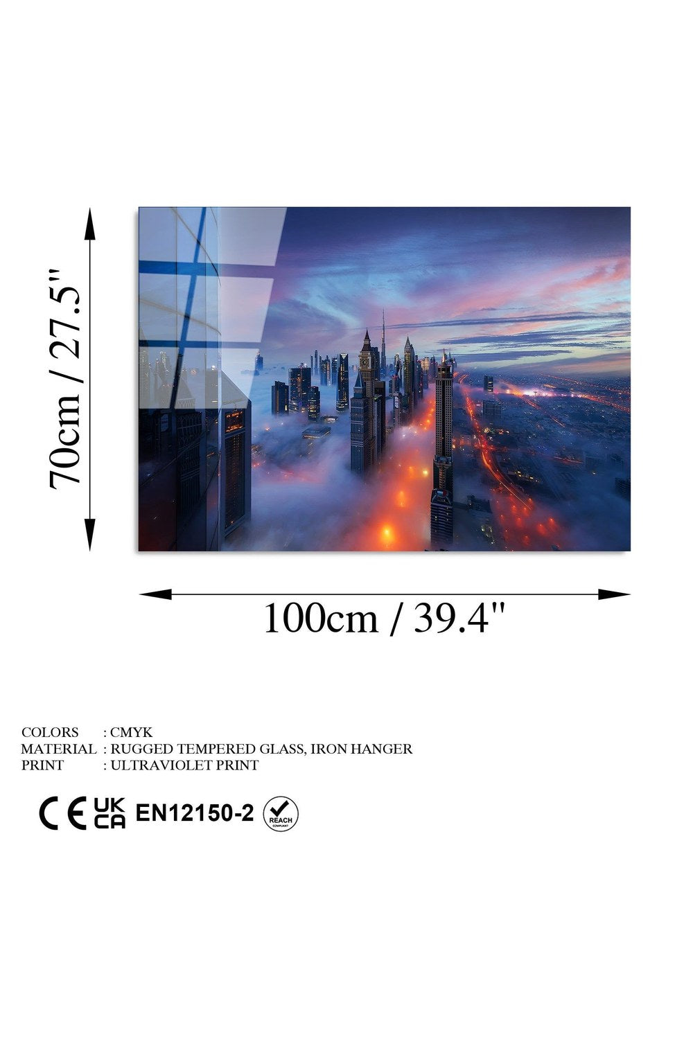 Uv-045 Baskılı Cam Dikdörtgen Duvar Tablosu - 7