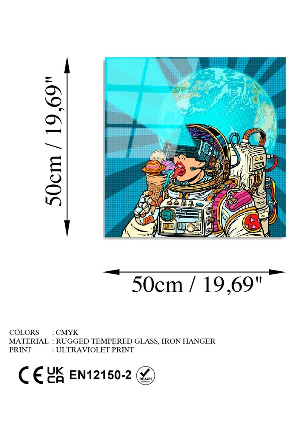 Uv-831 Baskılı Cam Kare Duvar Tablosu - 6