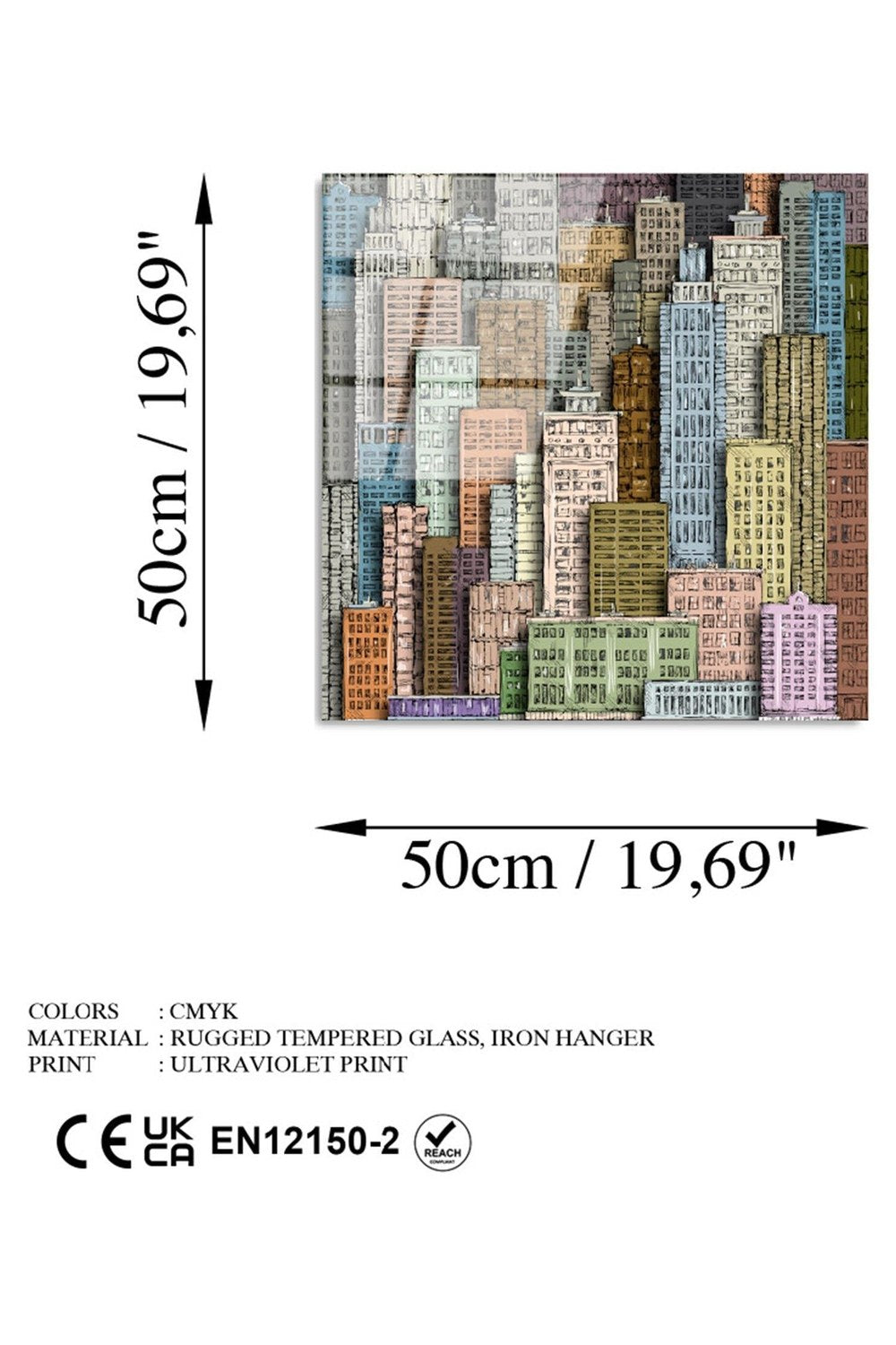 Uv-826 Baskılı Cam Kare Duvar Tablosu - 6