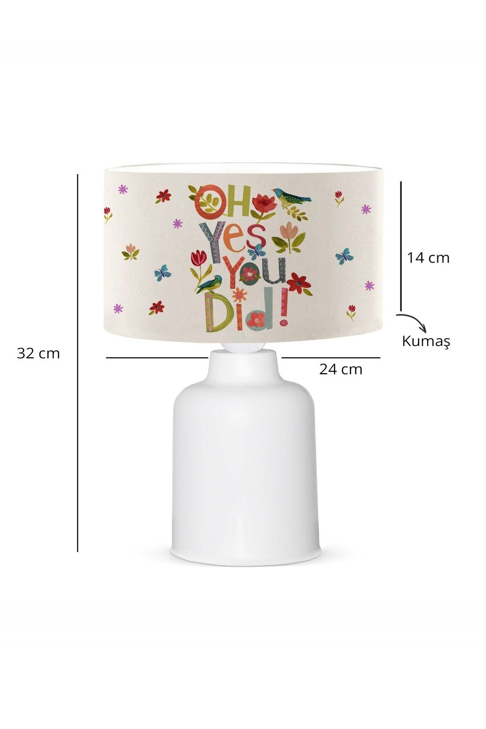 Home Modern Pasta Desenli Başlıklı Çocuk Odası Abajur Lamba - 1