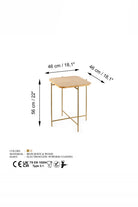 Shb-005-A Dekoratif Ahşap Metal Sehpa - 5
