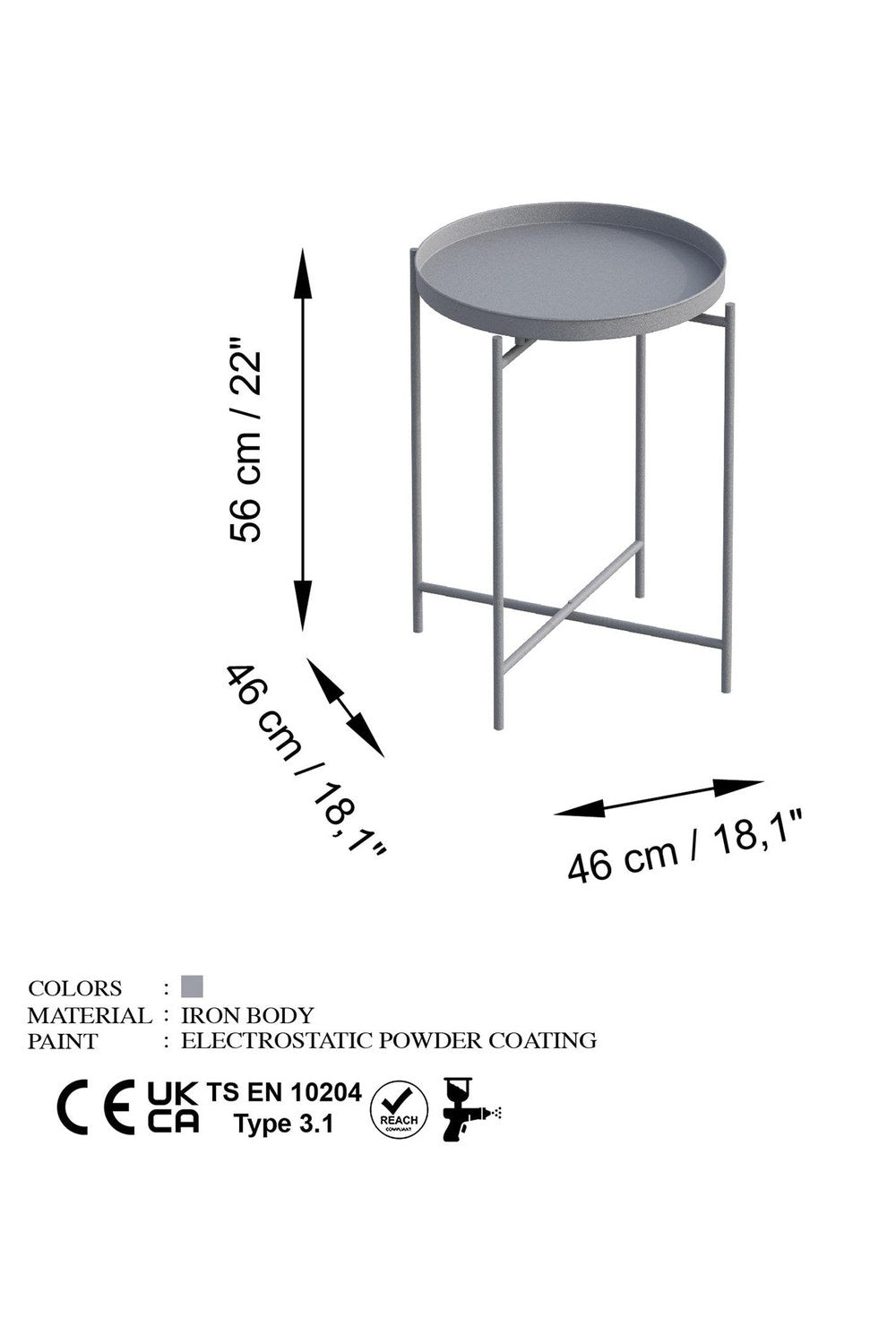 Shb-007-C Dekoratif Metal Sehpa - 5