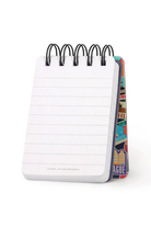 Çizgili Spiral Ciltli Defter - Mini Boy - Gezi Desenli - 1