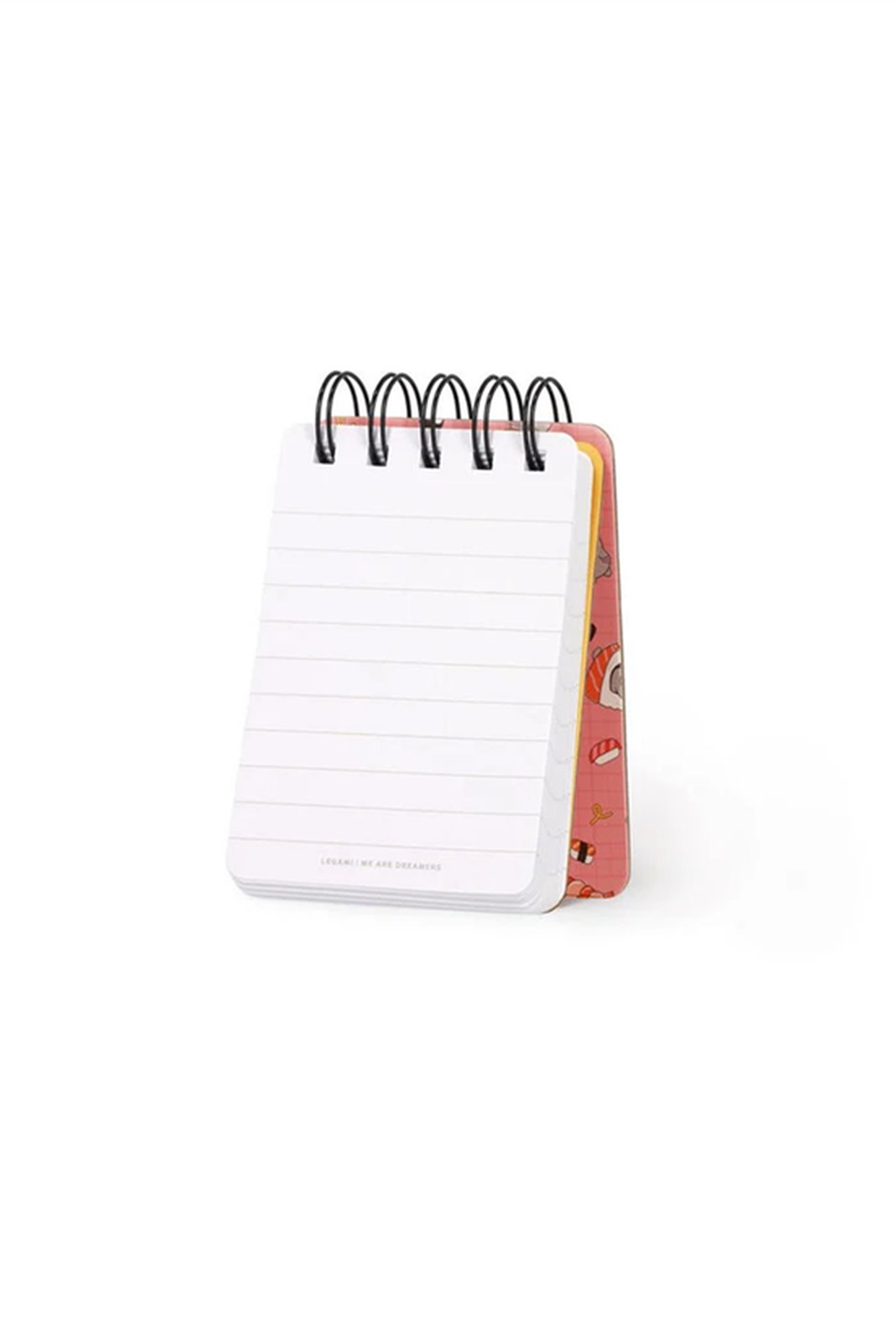 Çizgili Spiral Ciltli Defter - Mini Boy - Sushi Kedi - 1