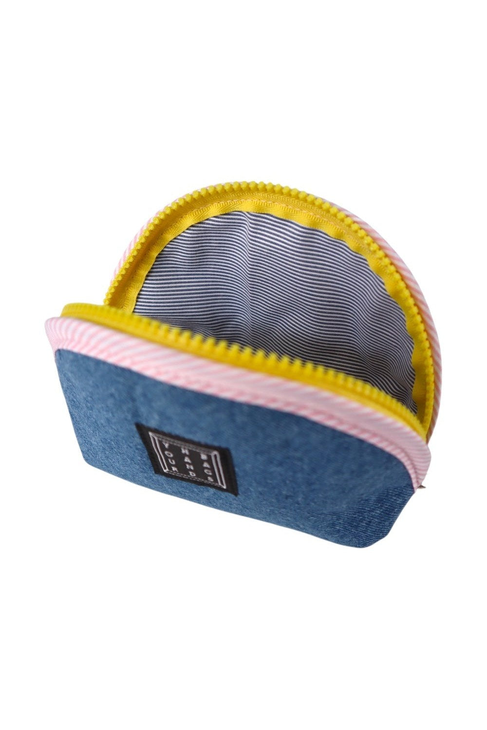 Sarı Fermuarlı Denim Cüzdan - 2