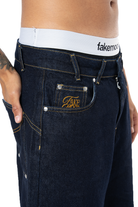 Unisex Oversize Premium Raw Denim Şort - Siyah - 1