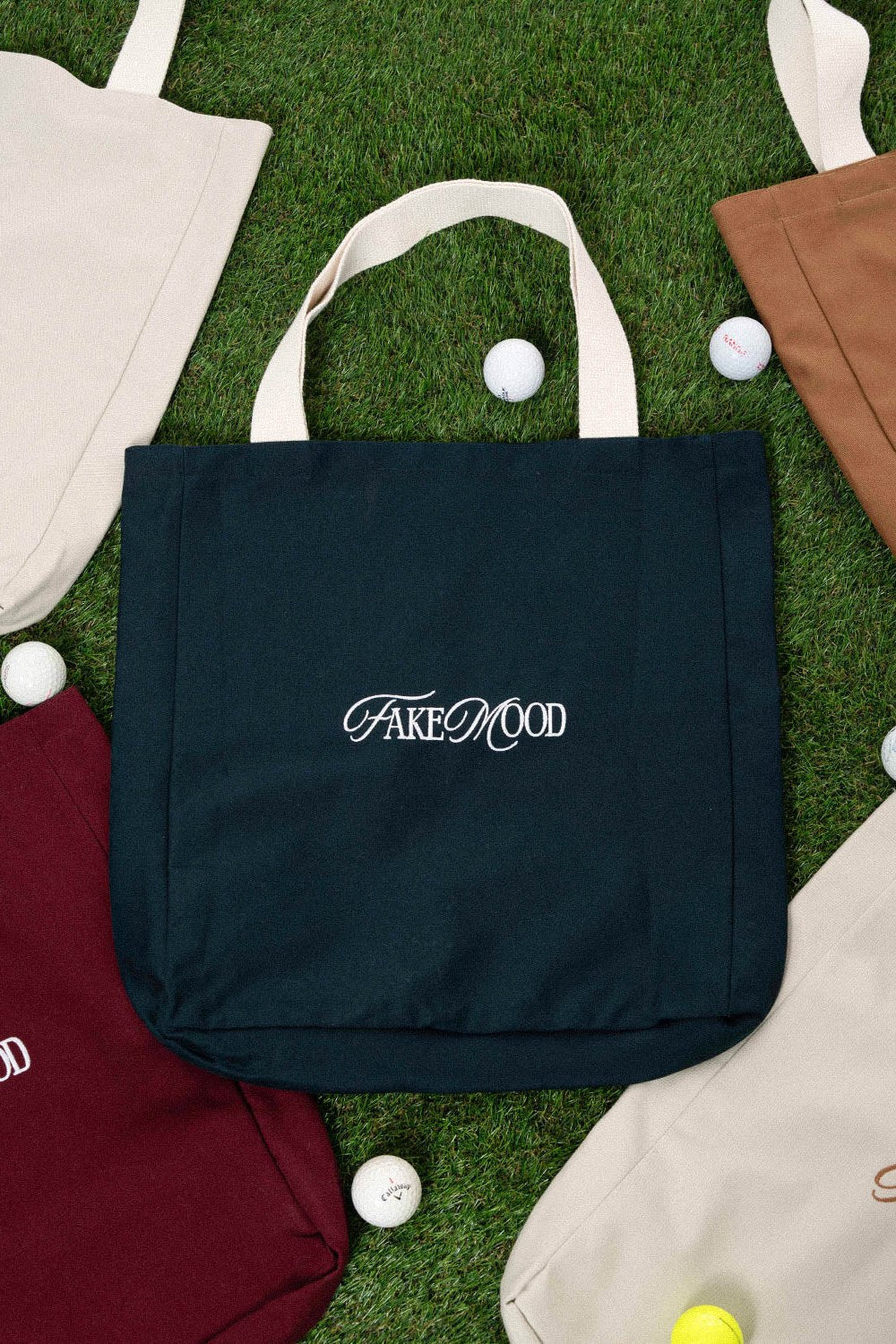 Unisex Fakemood Nakışlı Tote Bag - Yeşil - 0