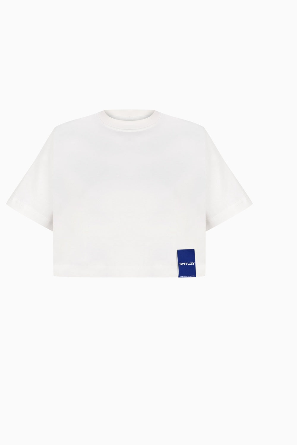 Oversize Flag Beyaz Crop T Shirt - 0