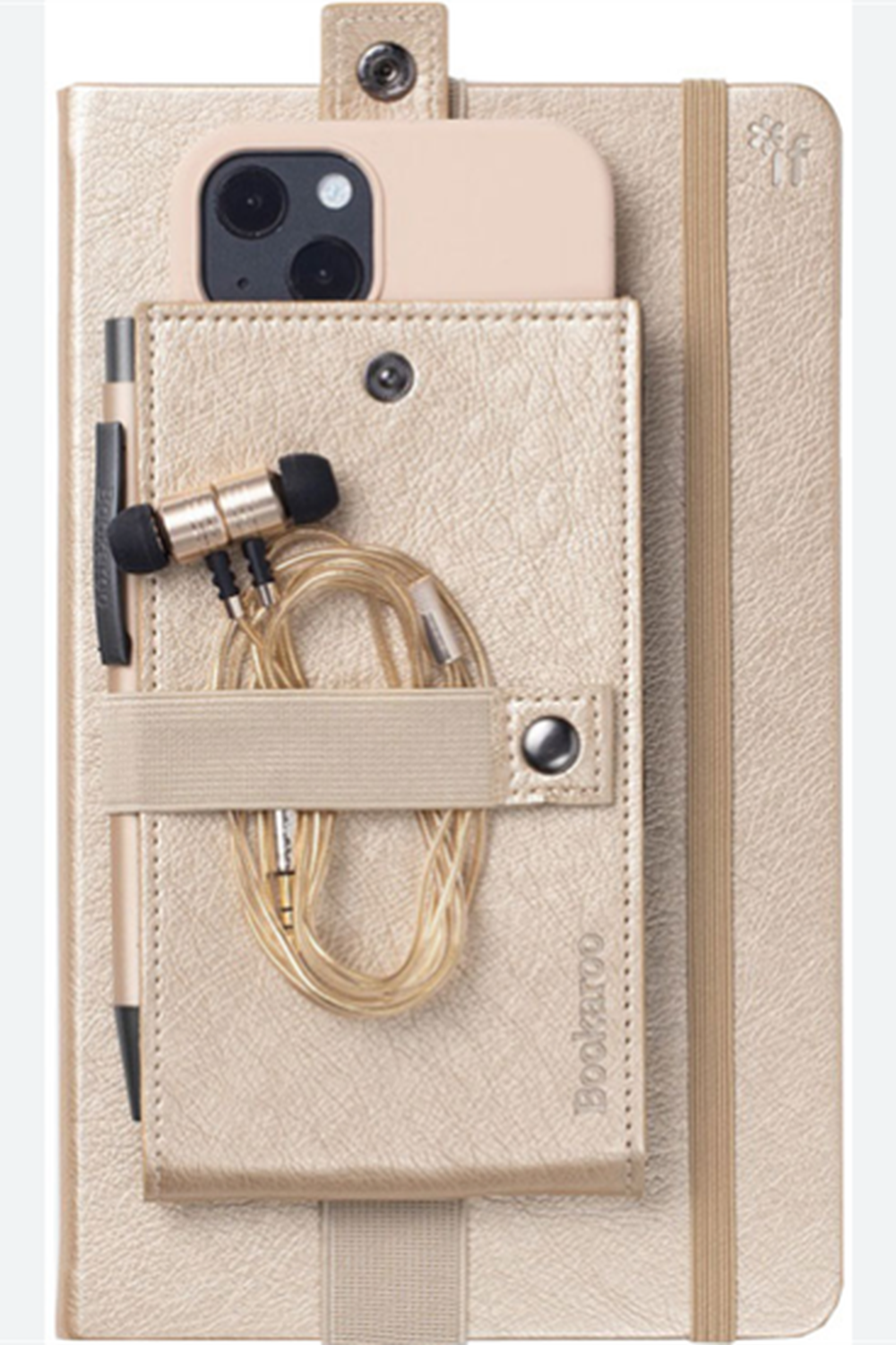 Phone Holder Defter Üstü Lastikli Telefon Tutucu - Gold - 1