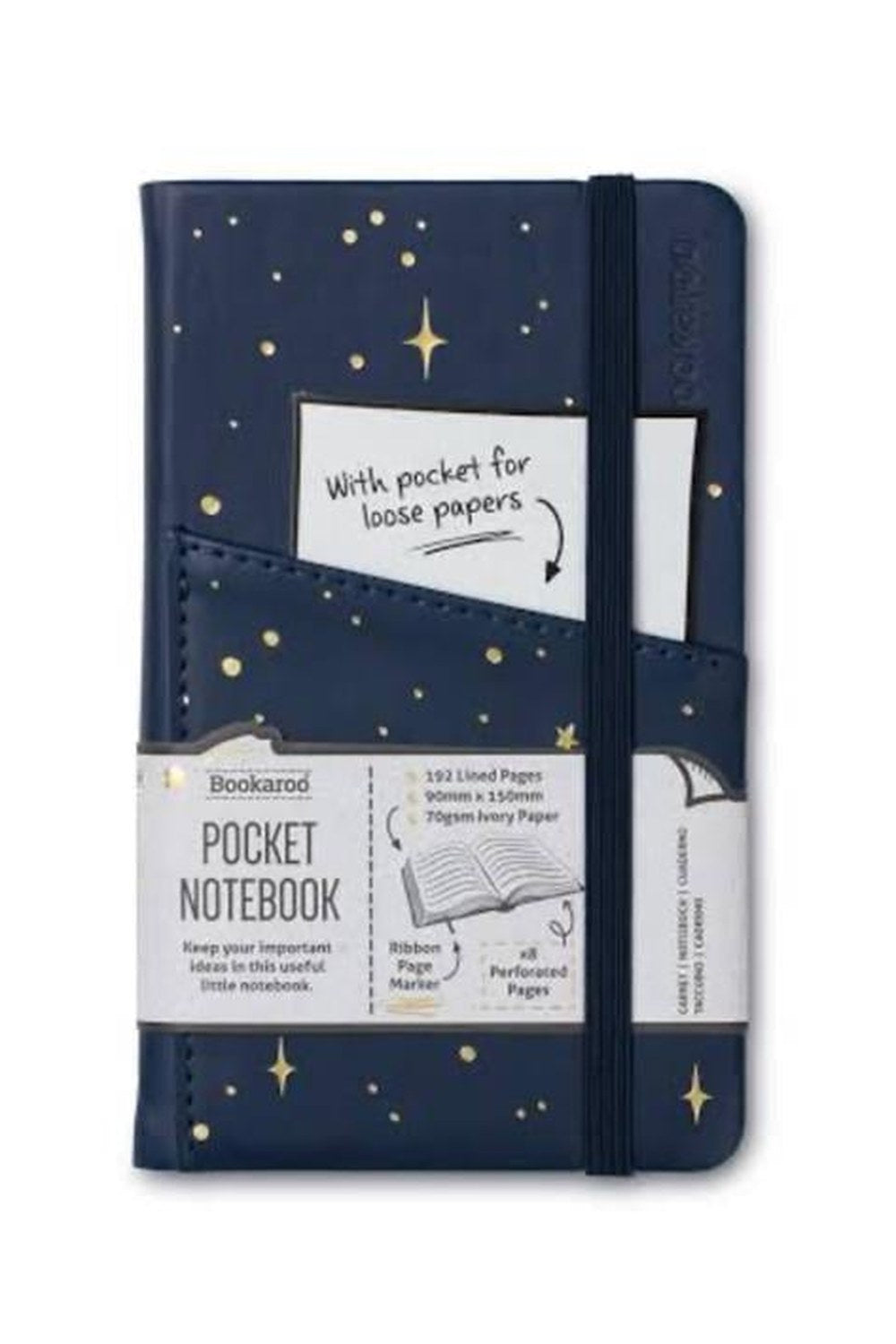 Bookaroo Pocket (A6) Notebook Journal Çizgili Defter Moon & Stars - 0