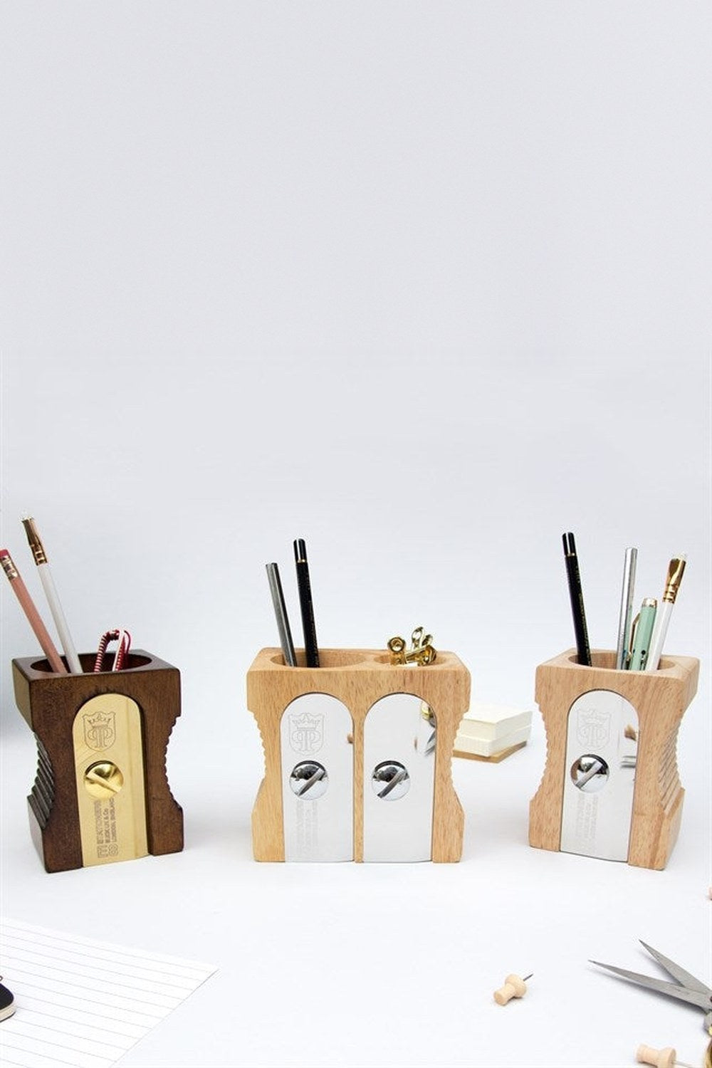 Sharpener Desk Tidy Kalemtraş Şeklinde Ahşap Kalemlik - 2