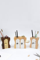 Sharpener Desk Tidy Kalemtraş Şeklinde Ahşap Kalemlik - 2