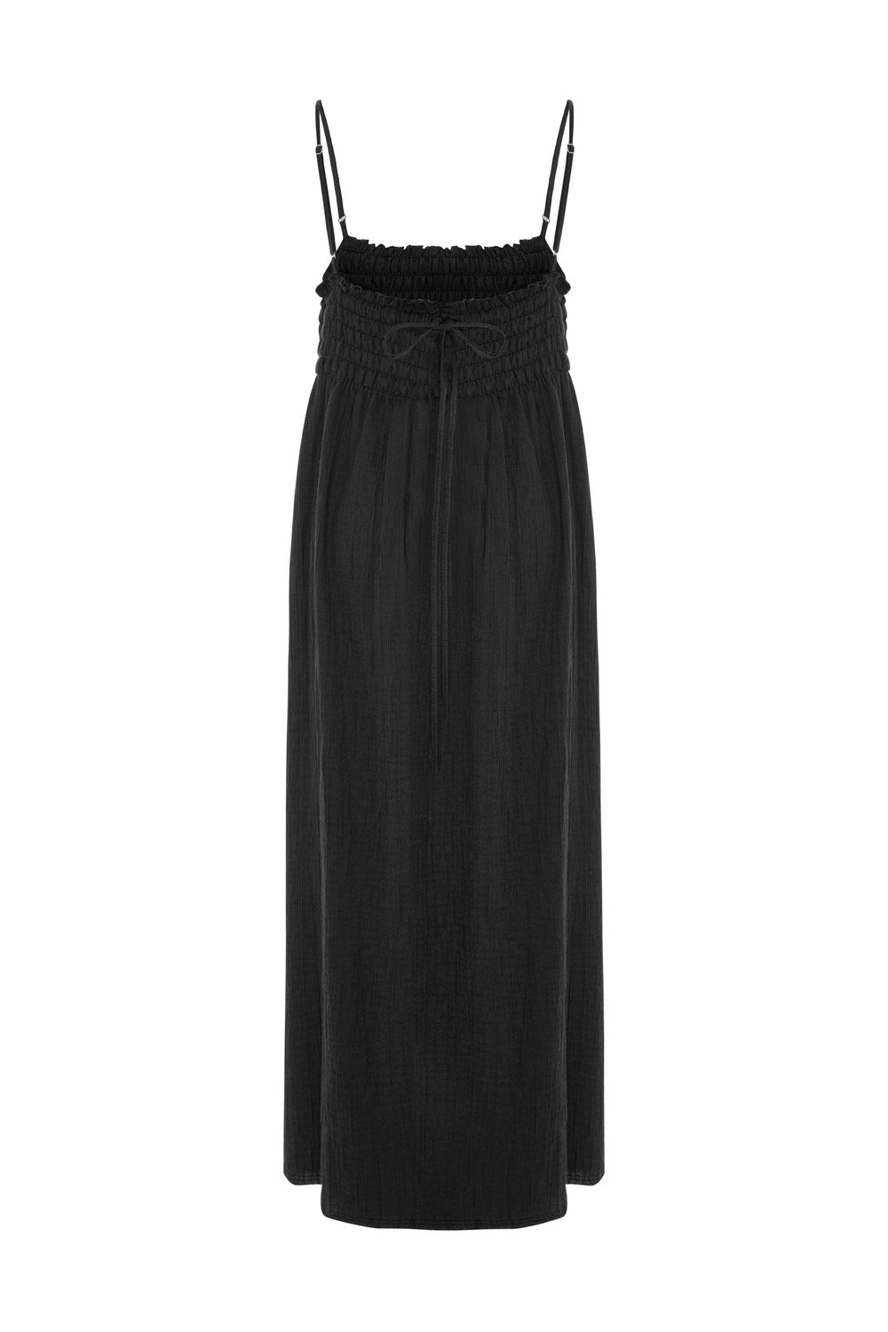 Kaya Smocked Maxi Dress - Charcoal - 9