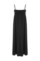 Kaya Smocked Maxi Dress - Charcoal - 8
