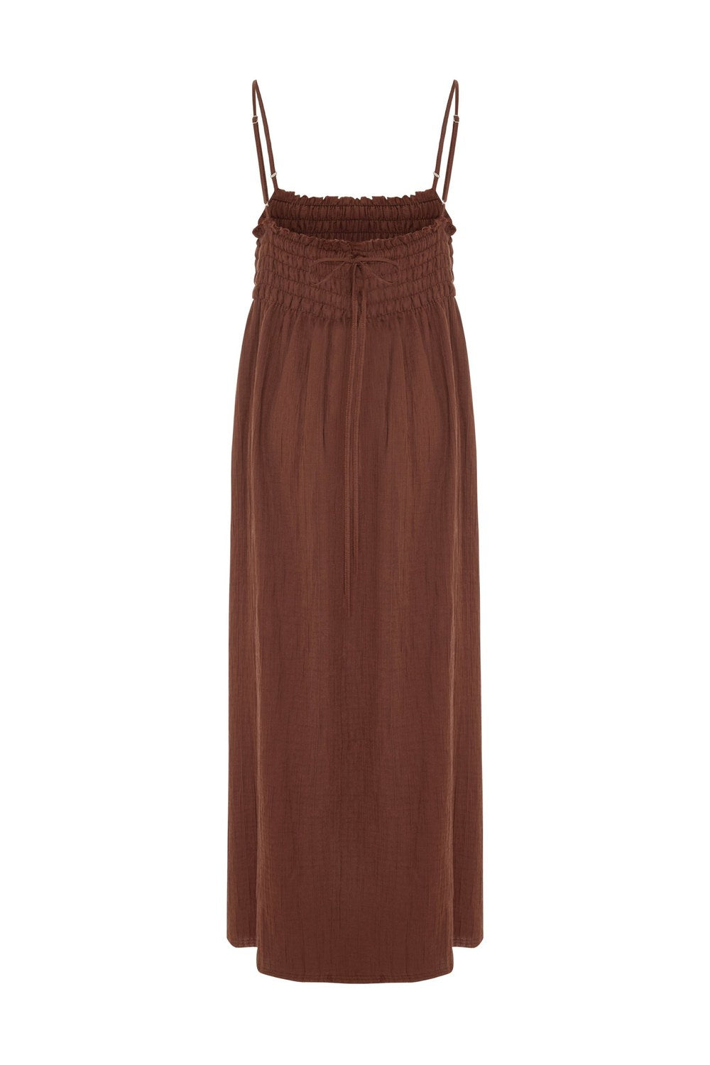 Kaya Smocked Maxi Dress - Terracotta - 9