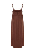 Kaya Smocked Maxi Dress - Terracotta - 9