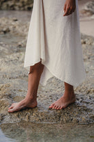 Sage Maxi Dress - Natural With Gold Stripes - 7