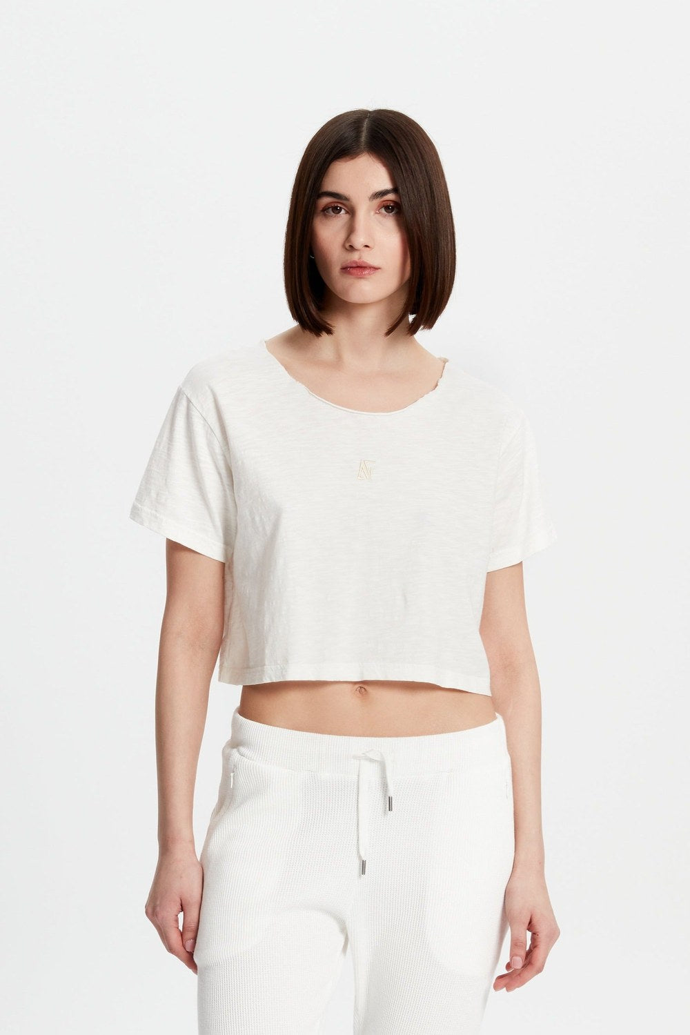 Crop T-Shirt - Beyaz - 0