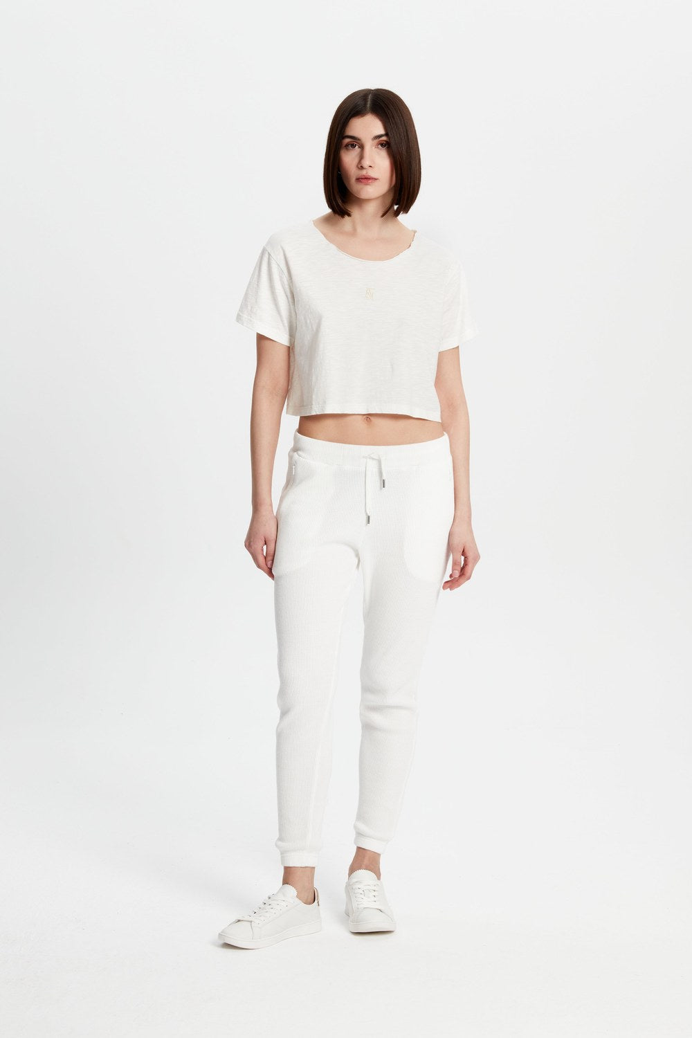 Crop T-Shirt - Beyaz - 1