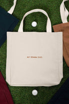 Unisex Fakemood Nakışlı Tote Bag - Bej - 0