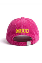 Unisex Fake Mood Nakışlı Yıpratmalı Cap - Fuşya - 1