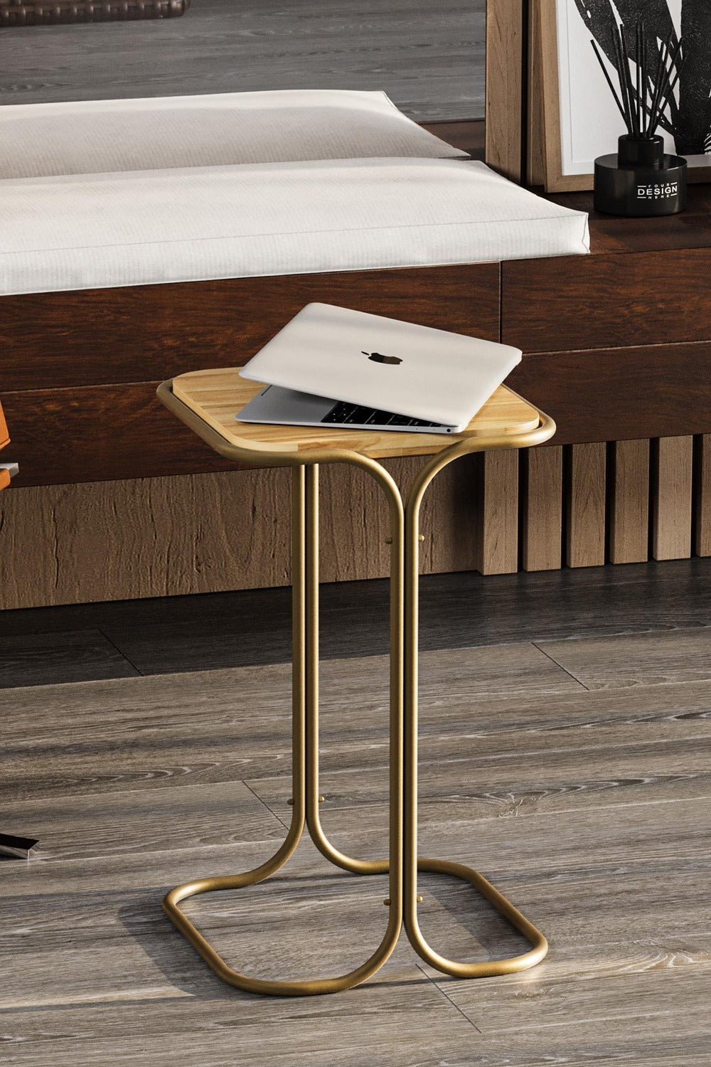 Shb-001-C Dekoratif Ahşap Metal Sehpa - 0