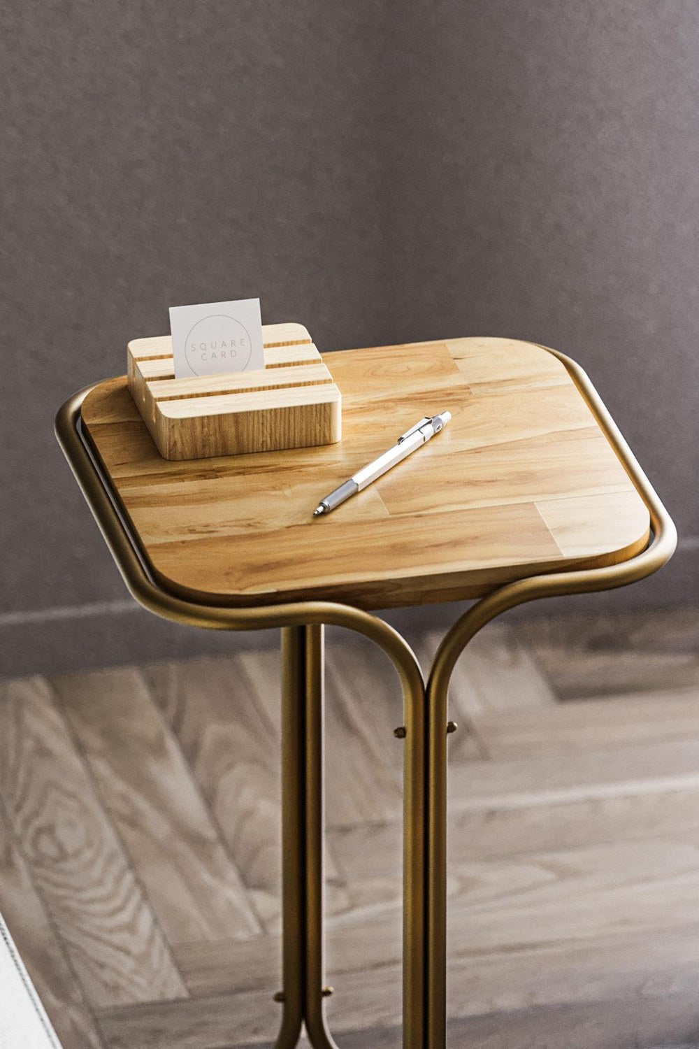 Shb-001-C Dekoratif Ahşap Metal Sehpa - 1