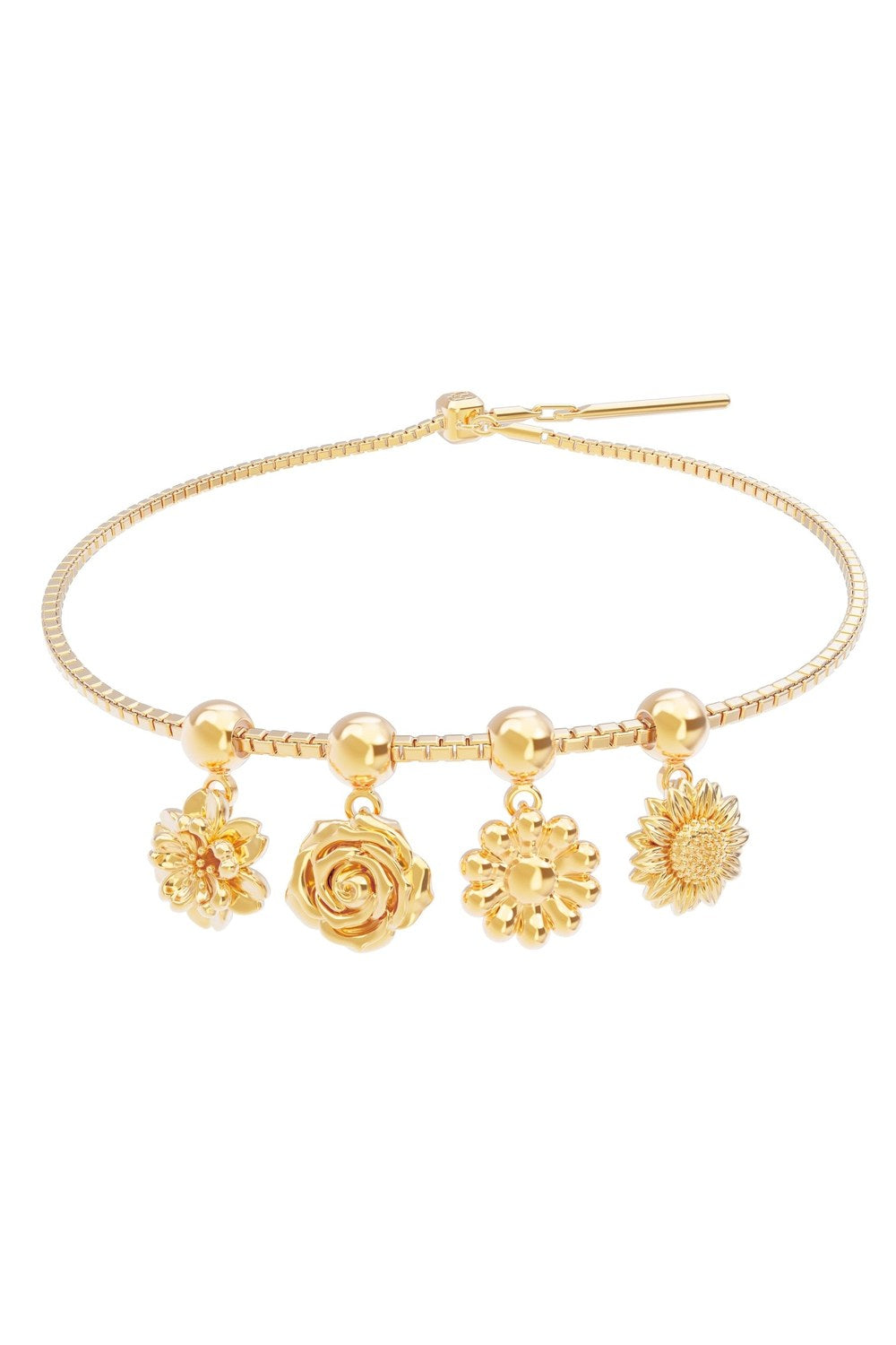 Cherry Blossom Charm, 18 Ayar Altın Kaplama - 2