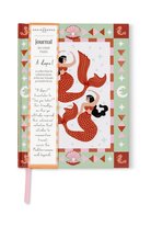 A Dopo Denizkızı ve Ay Desenli Sert Kapaklı Çizgili Defter, Mint Yeşili - 0