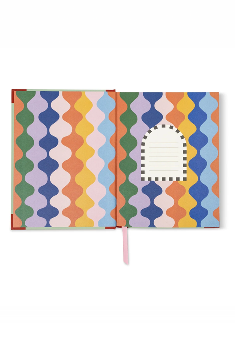 A Dopo Denizkızı ve Ay Desenli Sert Kapaklı Çizgili Defter, Mint Yeşili - 1