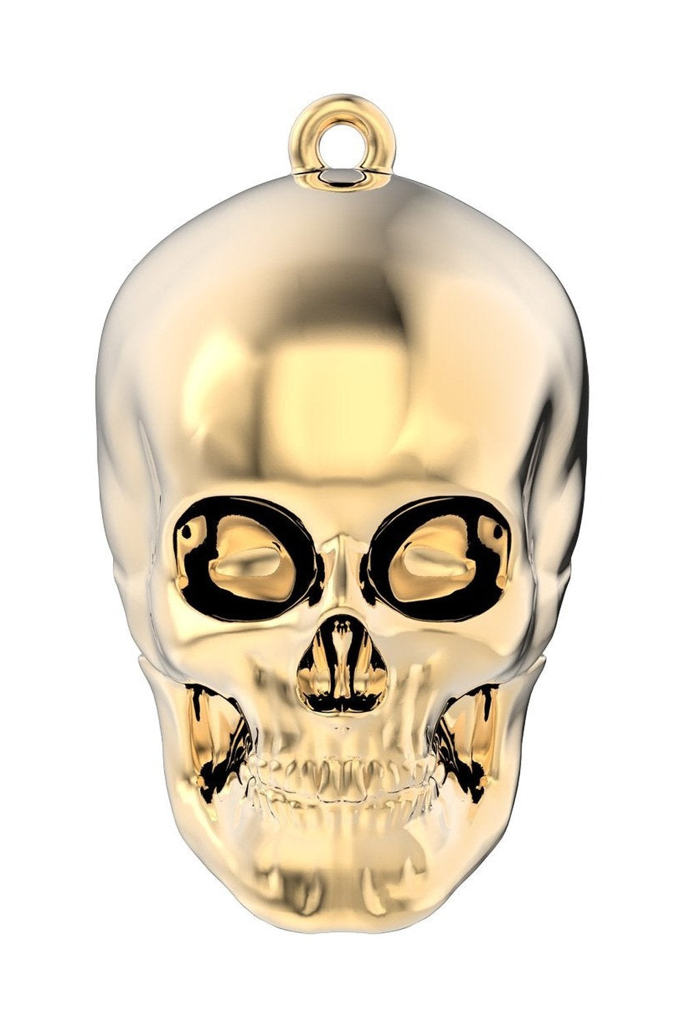 18 Ayar Altın Kaplama Skull Kolye - 4