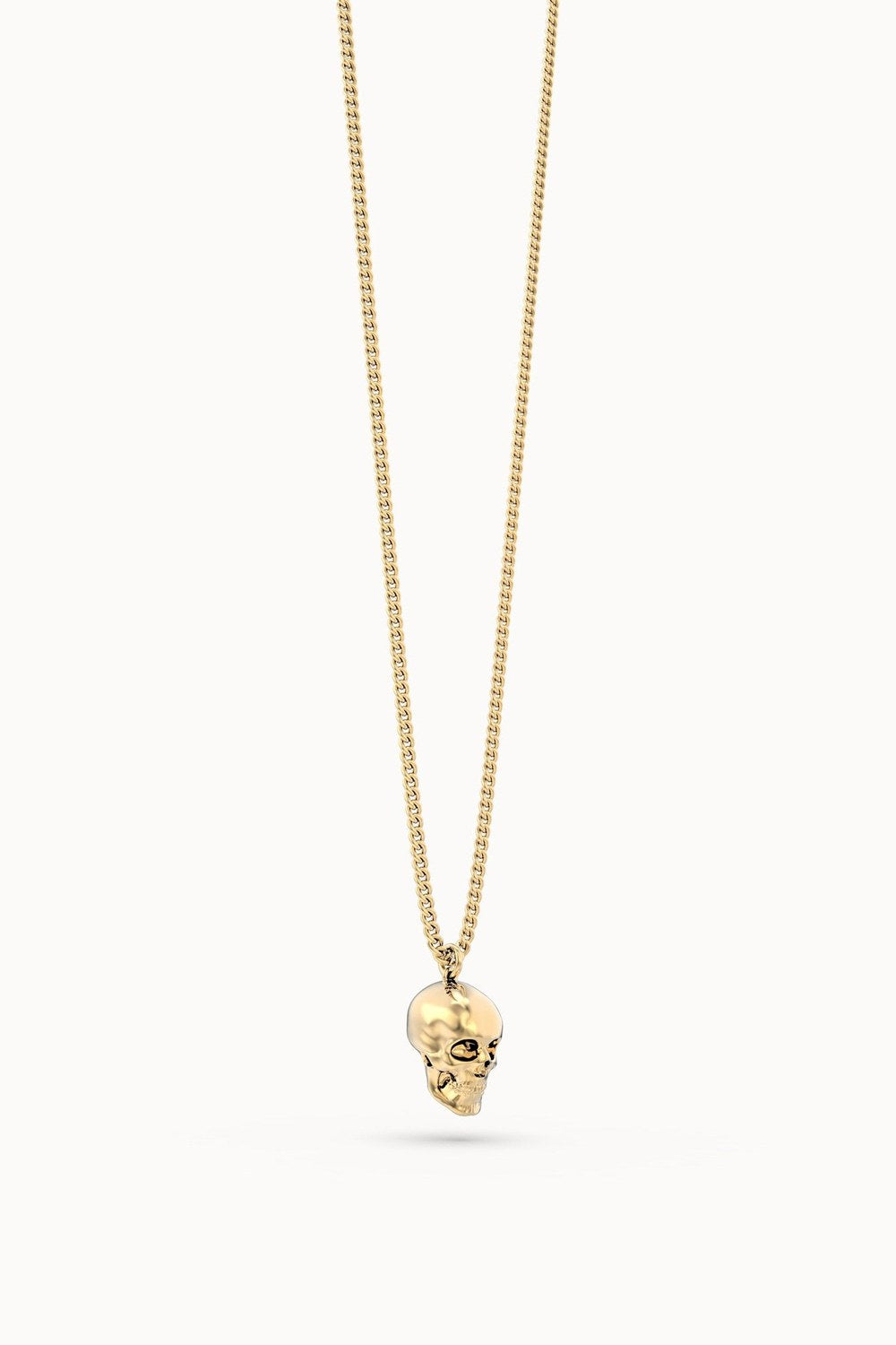 18 Ayar Altın Kaplama Skull Kolye - 7