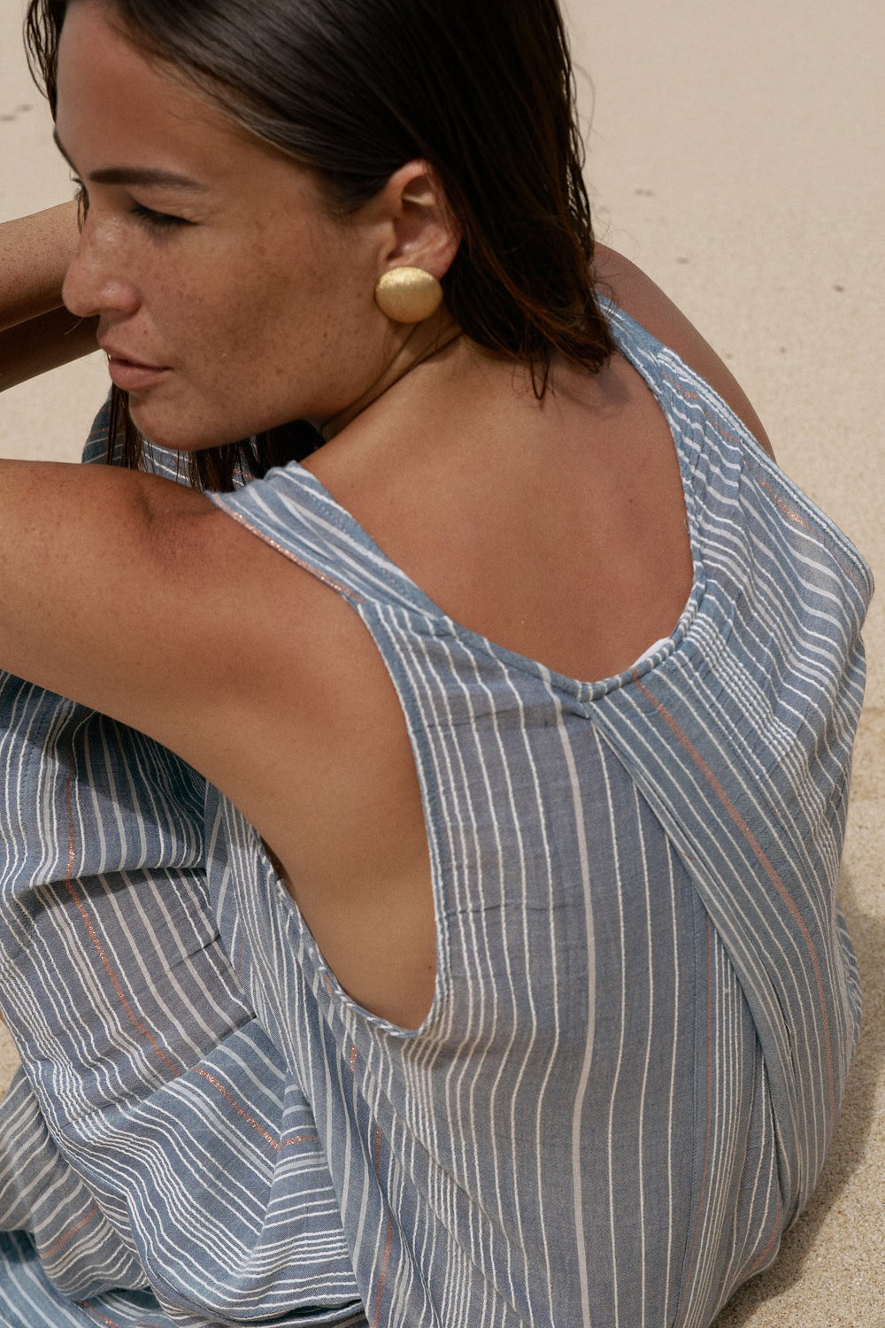 Day Break Dress Navy With Stripes - 2