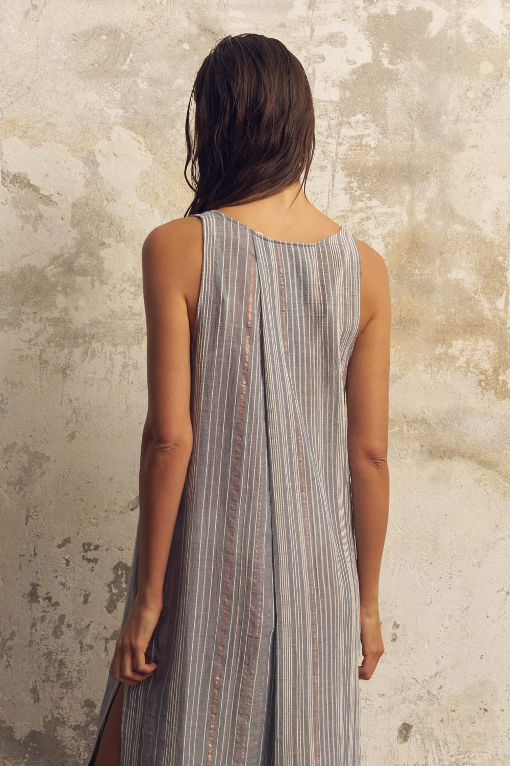 Day Break Dress Navy With Stripes - 6