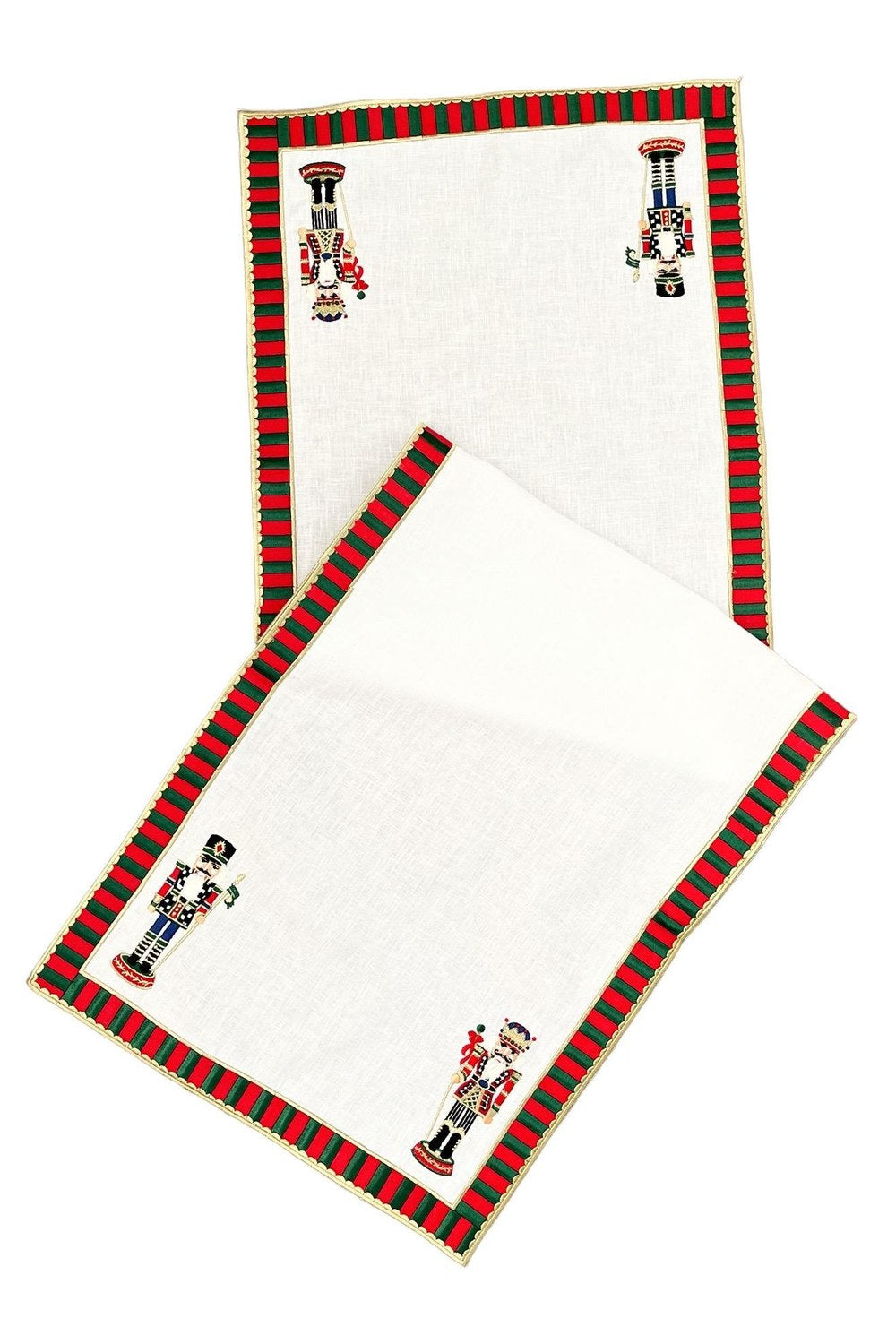 Nutcracker Desenli Kırmızı Yeşil Damalı Runner ( 40 Cm X 120 Cm ) - 0