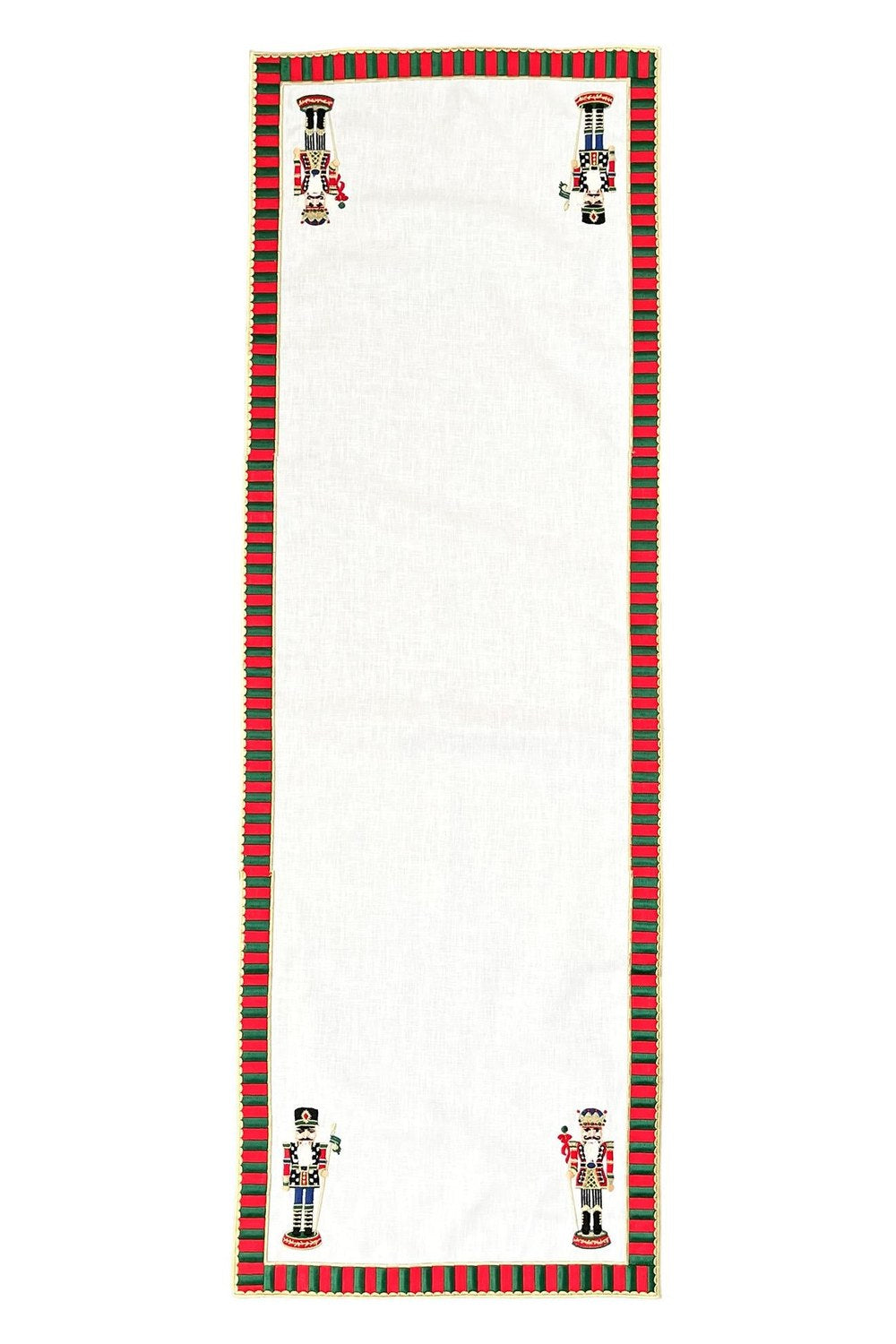 Nutcracker Desenli Kırmızı Yeşil Damalı Runner ( 40 Cm X 120 Cm ) - 2