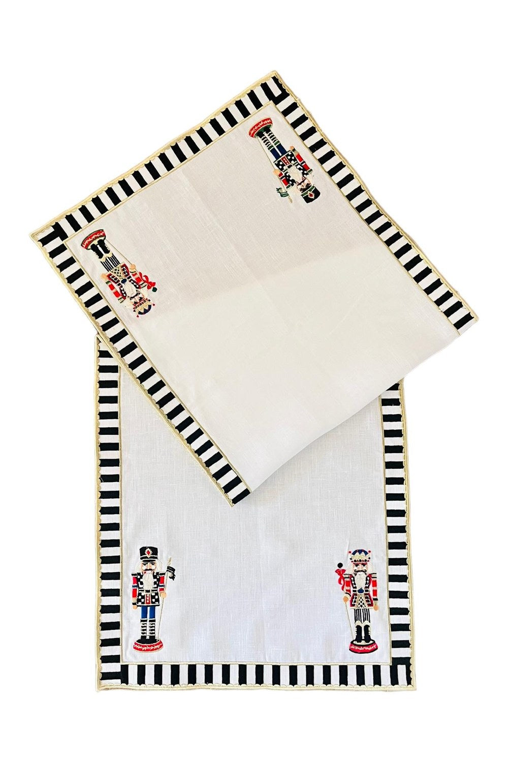Nutcracker Desenli Siyah Beyaz Damalı Runner ( 40 Cm X 120 Cm ) - 0