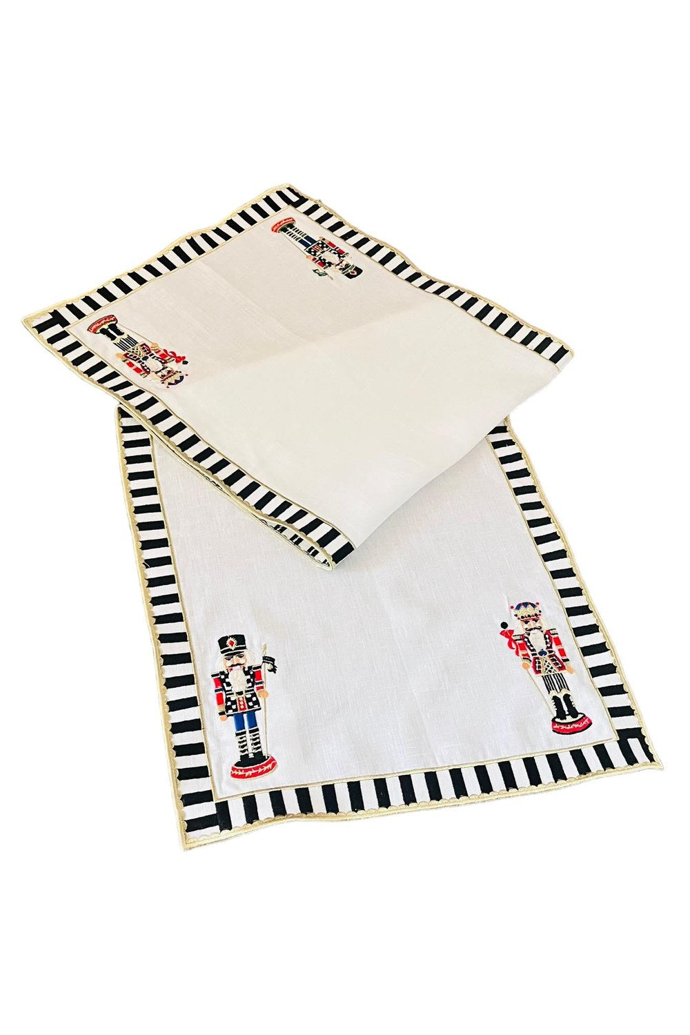 Nutcracker Desenli Siyah Beyaz Damalı Runner ( 40 Cm X 120 Cm ) - 1