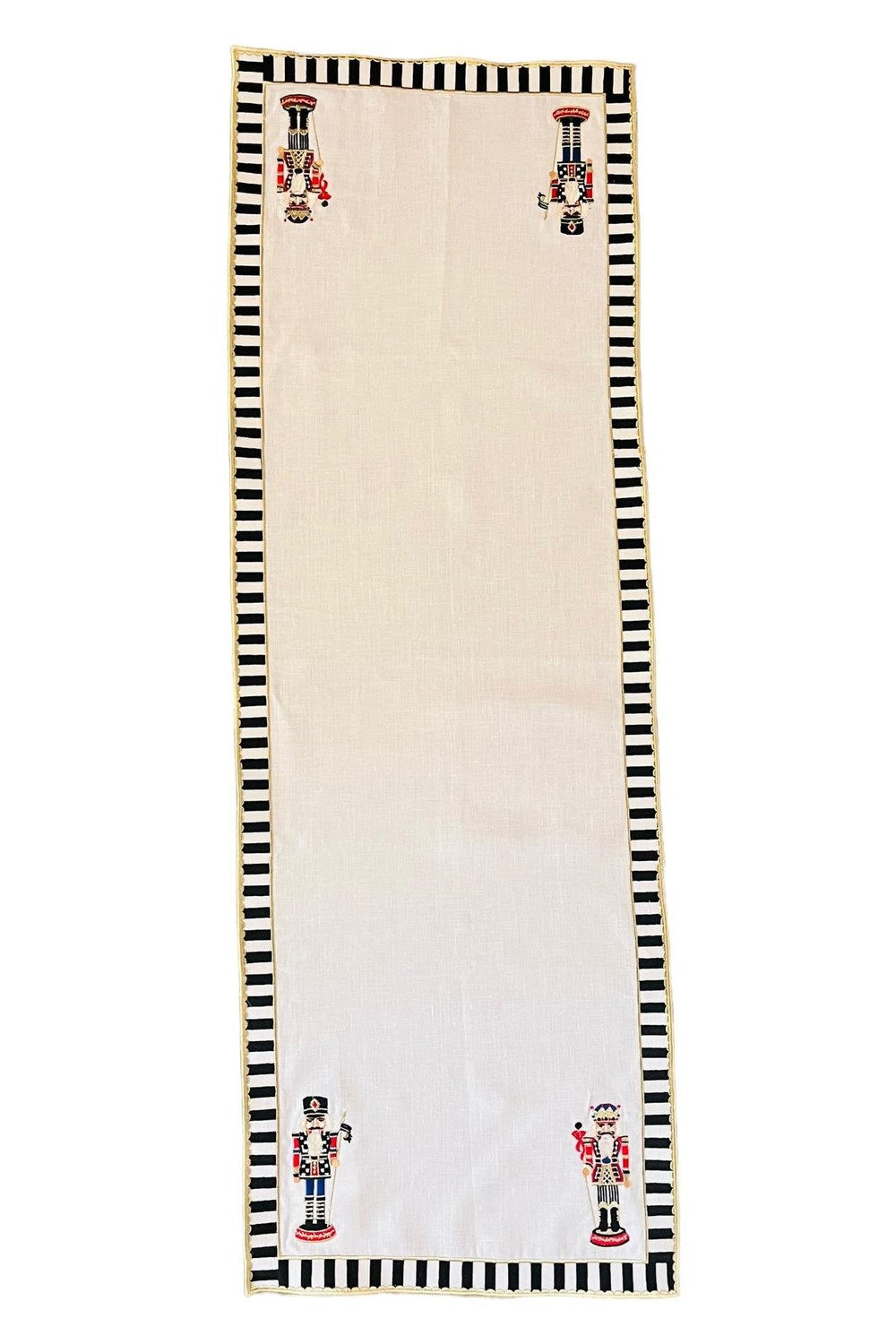 Nutcracker Desenli Siyah Beyaz Damalı Runner ( 40 Cm X 120 Cm ) - 2