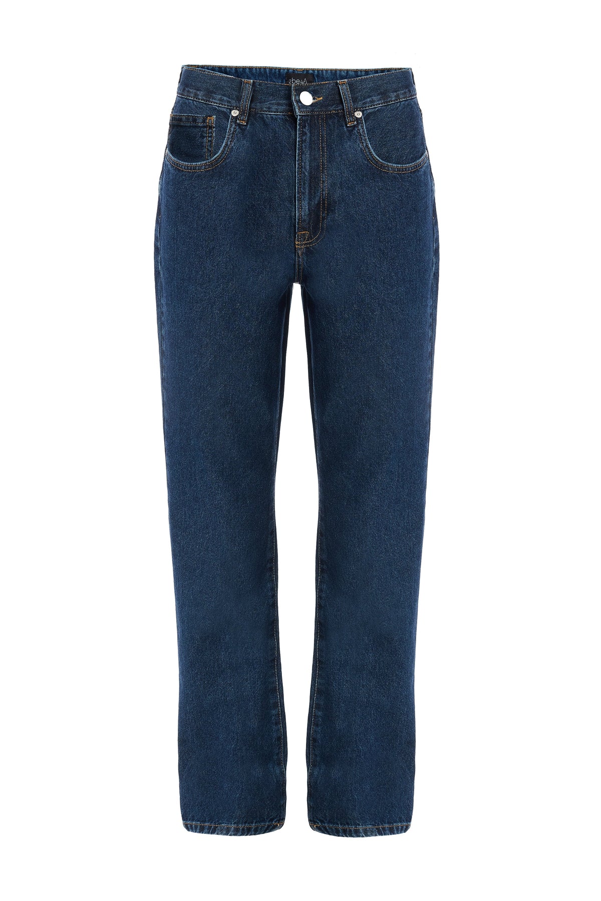2be4A-Erkek Lacivert Straight Denim Pantolon-1-roqelvaxirum.shop