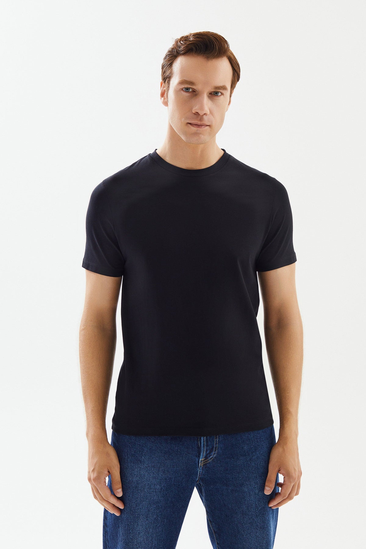 2be4A-Erkek Siyah T Shirt-3-roqelvaxirum.shop