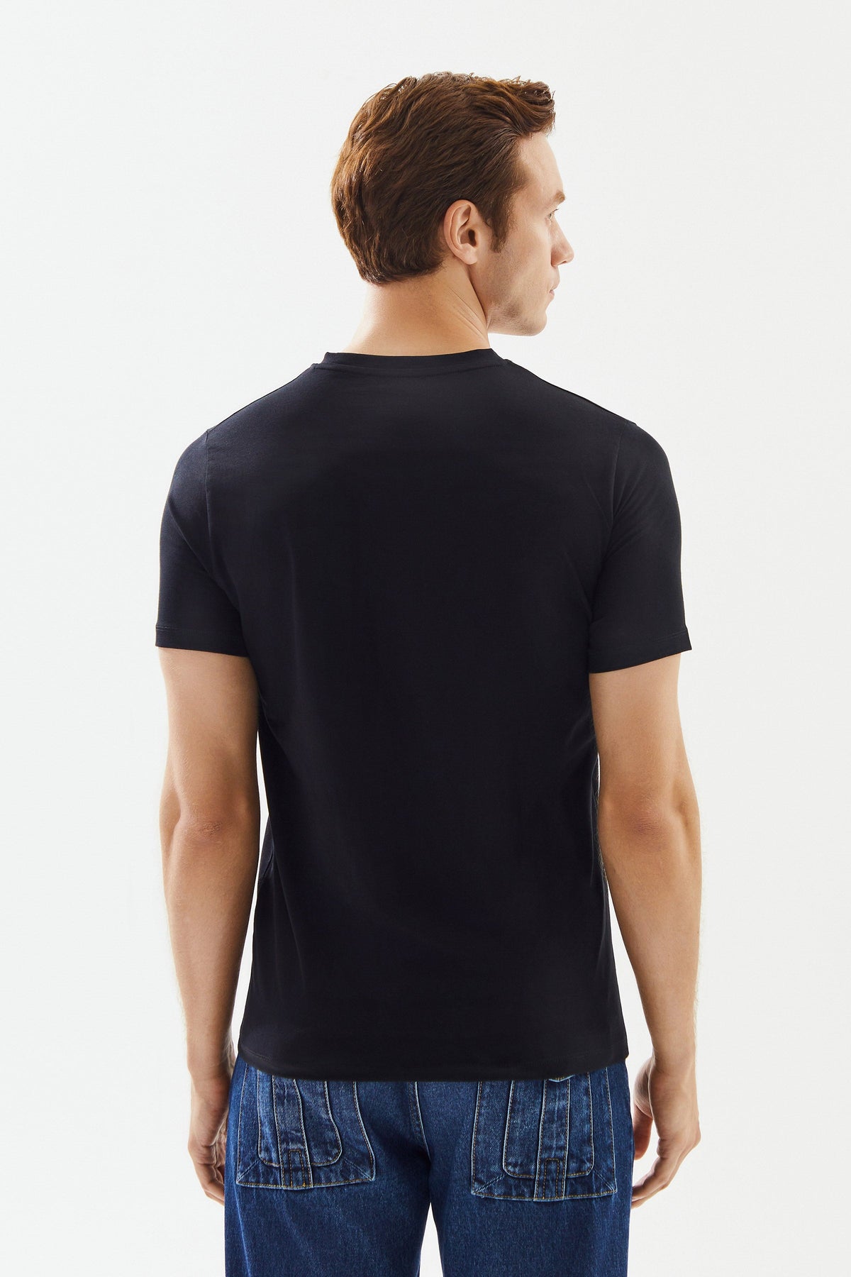2be4A-Erkek Siyah T Shirt-6-roqelvaxirum.shop