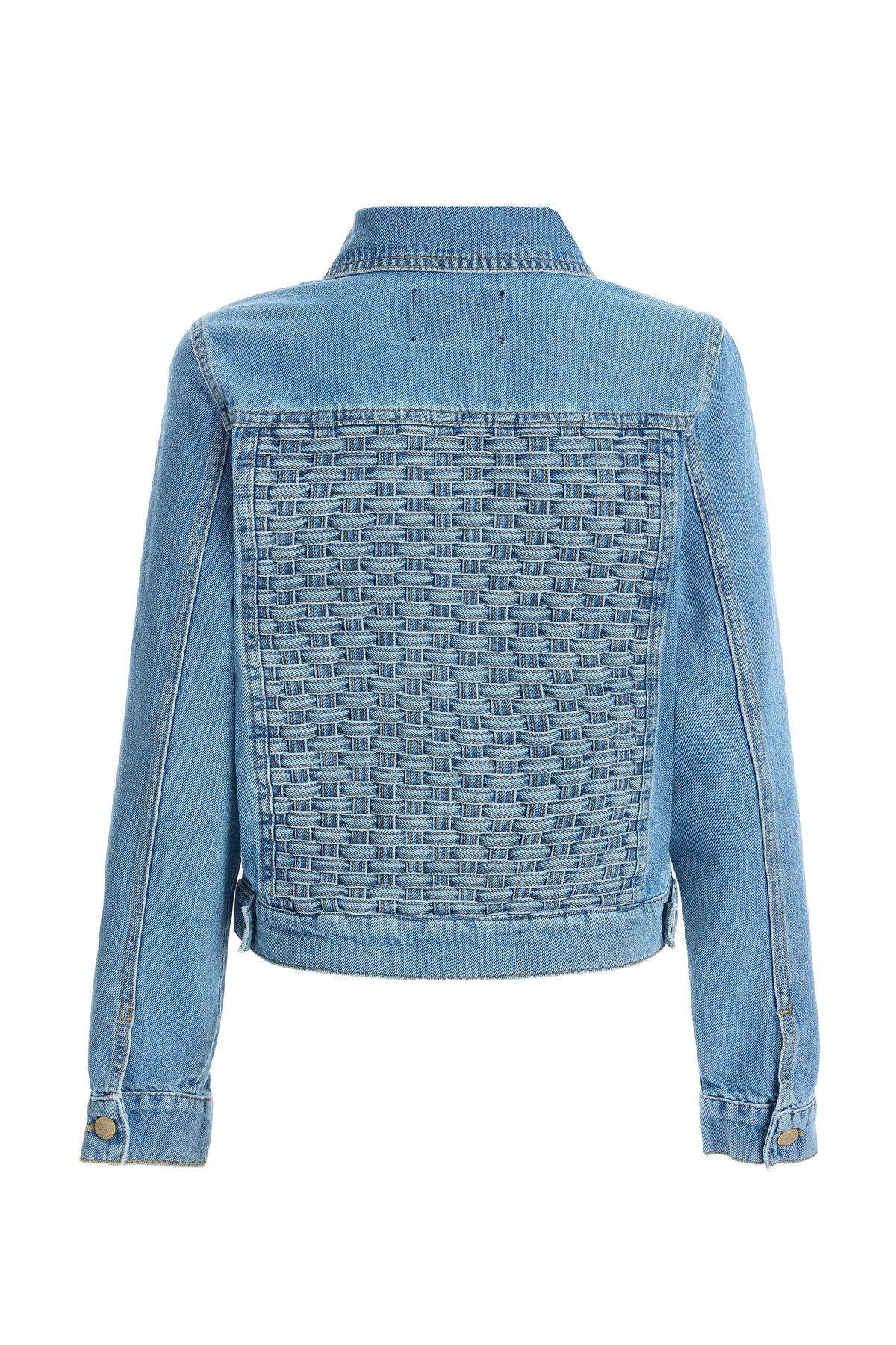 2be4A-Kadın Açık Mavi Arkası örme Denim Ceket-1-roqelvaxirum.shop