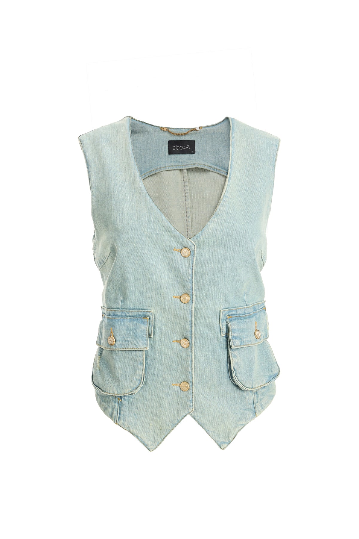 2be4A-Kadın Açık Mavi Cepli Denim Yelek-1-roqelvaxirum.shop