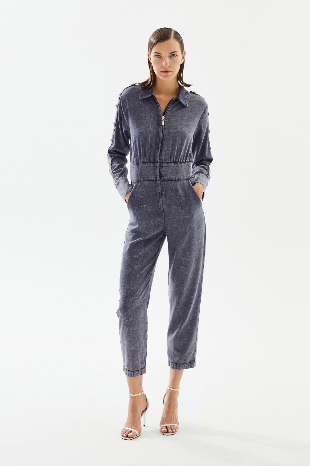 2be4A-Kadın Düğme Detaylı Denim Tulum-Tulum-1-roqelvaxirum.shop