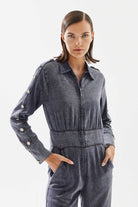 2be4A-Kadın Düğme Detaylı Denim Tulum-Tulum-4-roqelvaxirum.shop