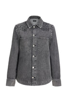 2be4A-Kadın Gri örme Detaylı Denim Gömlek-1-roqelvaxirum.shop